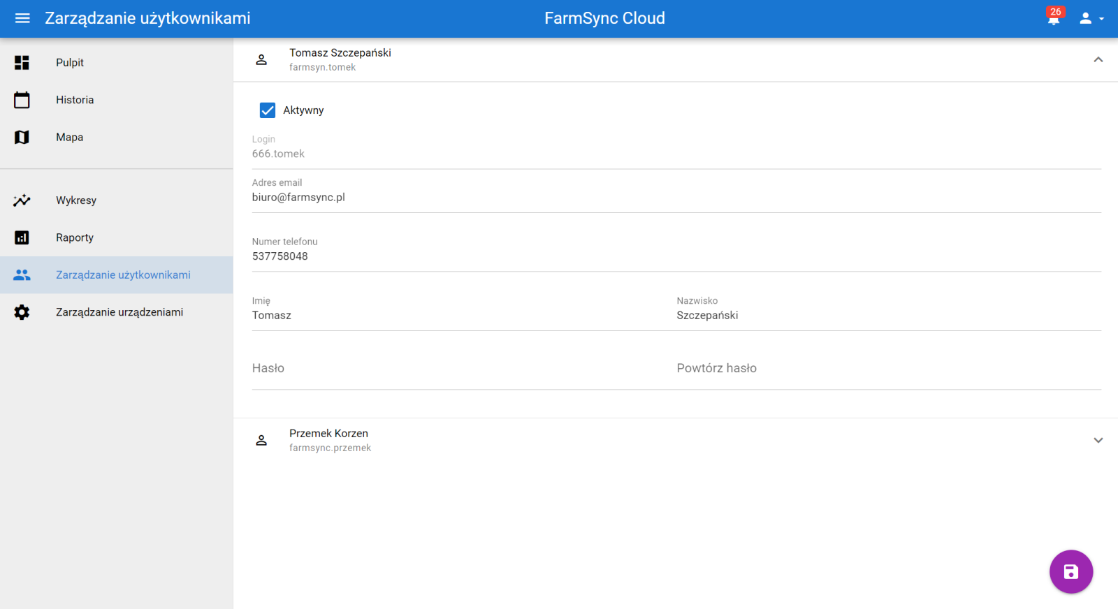 FarmsSync Cloud users